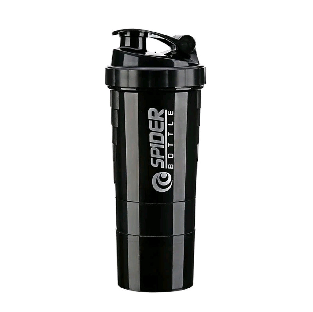 Protein Shaker 500ml mit 2 Pulverfächern – BPA‑frei, Fitness