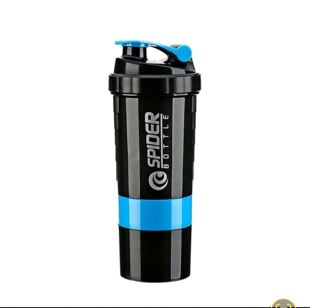 Protein Shaker 500ml mit 2 Pulverfächern – BPA‑frei, Fitness
